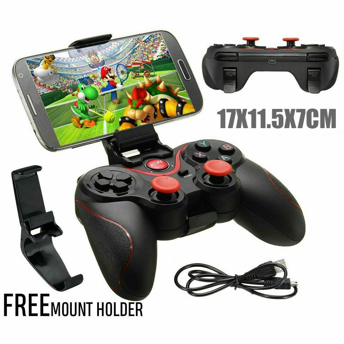 Mobile Controller Gamepad Bluetooth Black for iOS /Android PC Tablet Smartphone