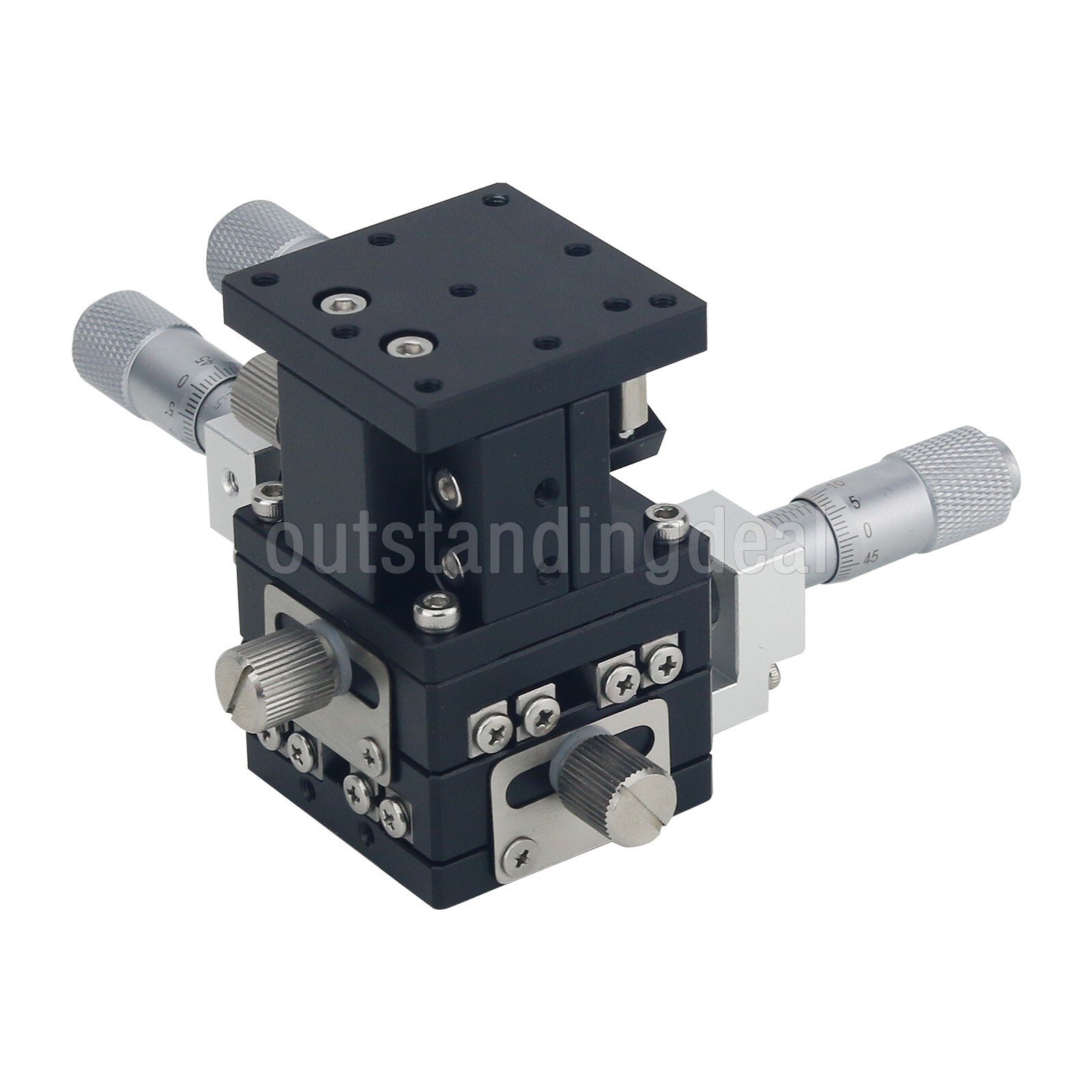 40x40MM XYZ Axis Sliding Stage Manual Sliding Table with Central Micrometer os67