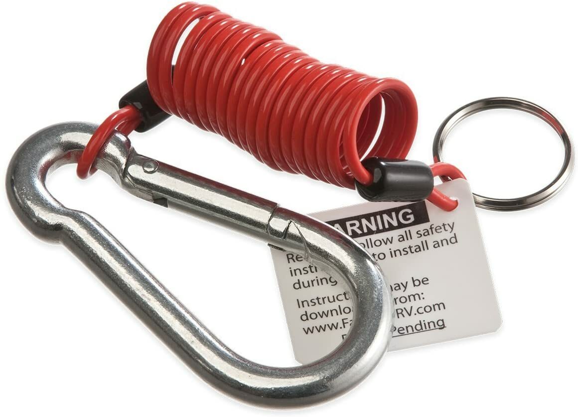 Fastway Zip 6 Foot Breakaway Cable Spring Clip RV Trailer Connector 80-01-2160