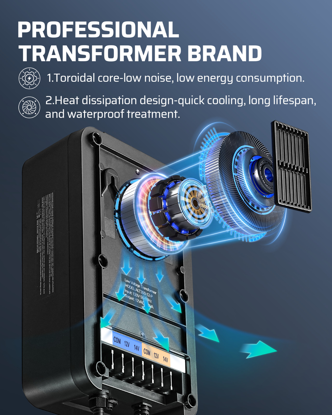 DEWENWILS 300W Low Voltage Landscape Transformer 12V/14V AC Outdoor