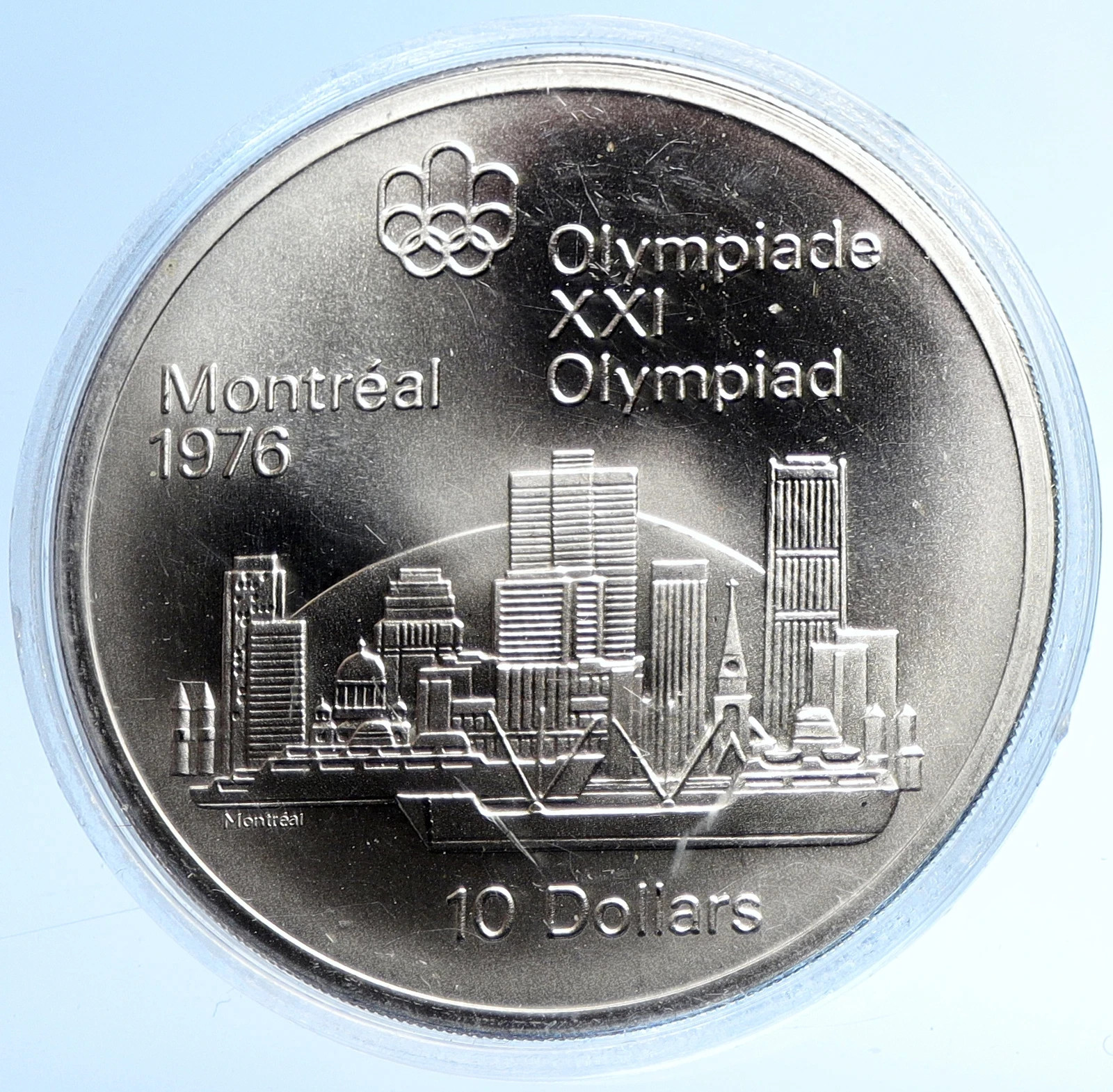 1973 Canadian Montreal Olympics .925 Fine Silver 1.44 Troy oz BU $10 Coin.RARE!!