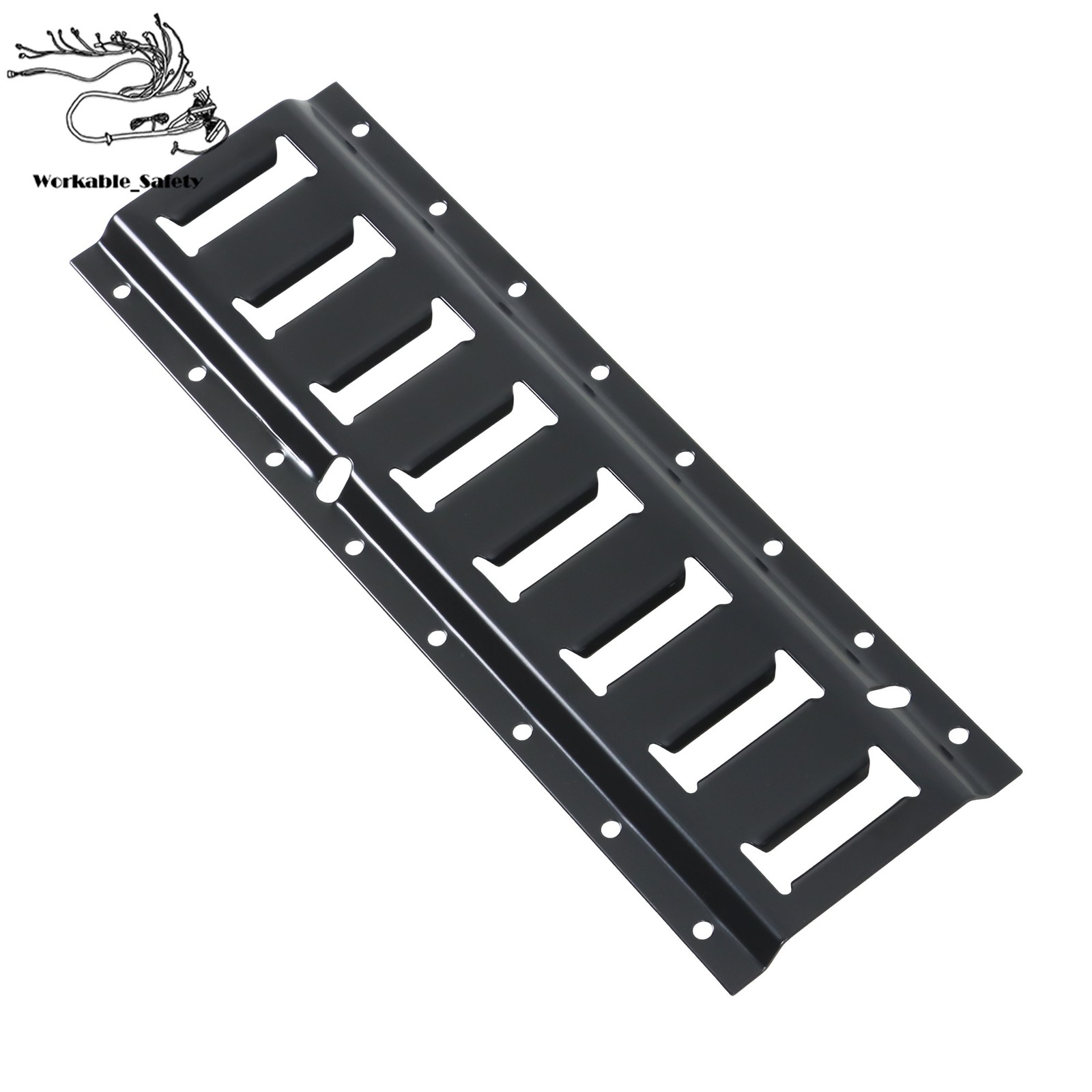 18 Pack 1.3' E-Track Rail Set, Black Powder Coated Finish For Trailers & Vans