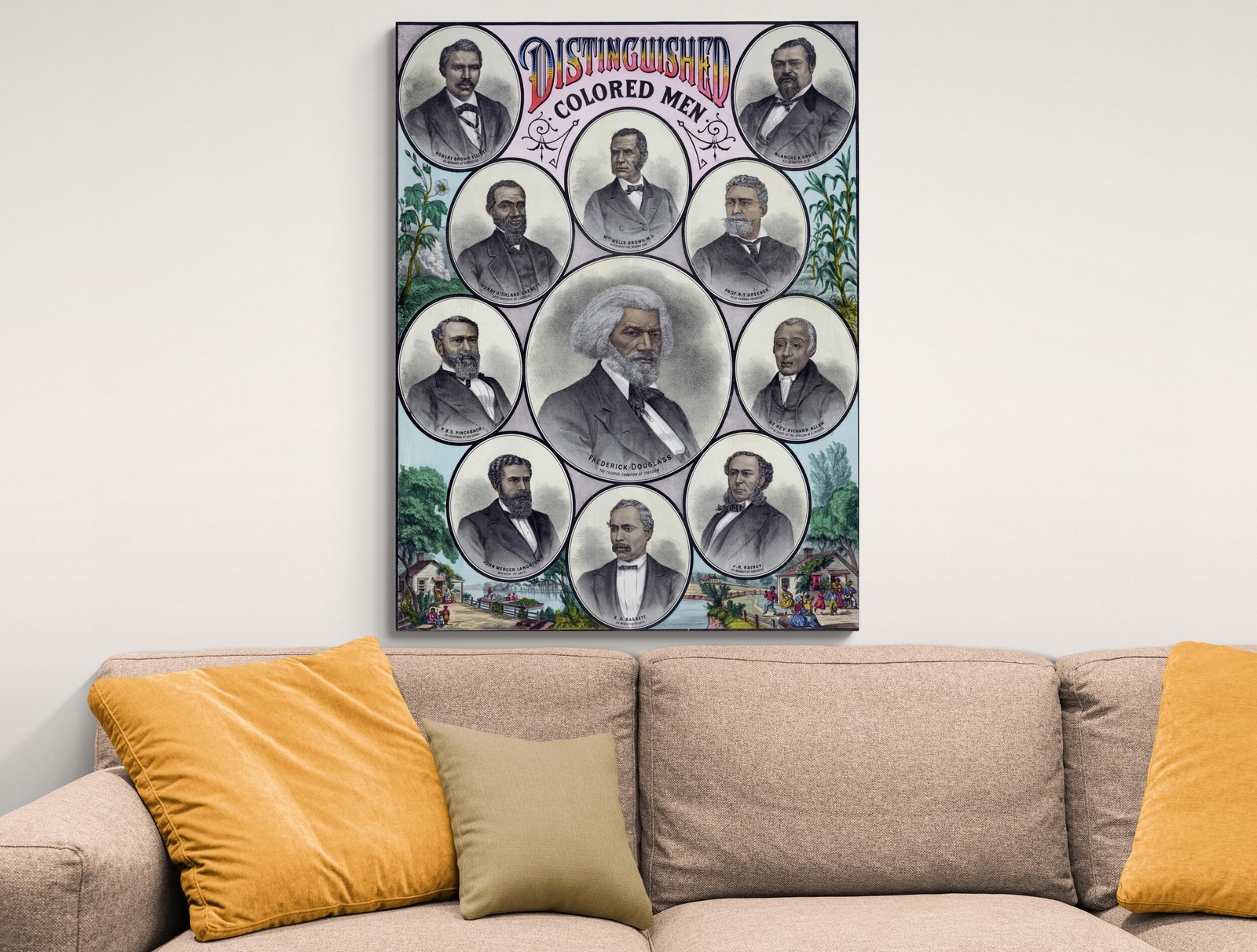 1884 Distinguished Men of Color – Frederick Douglass African American Print