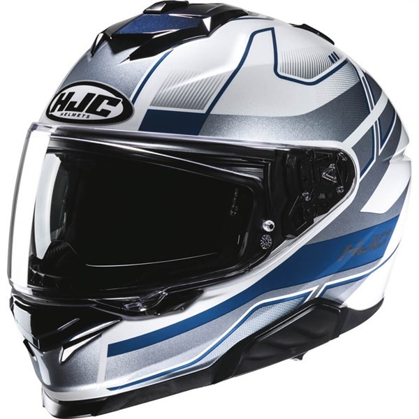 HJC i71 Iorix Full Face Motorcycle Helmet | White/Blue/Silver | DOT Certified