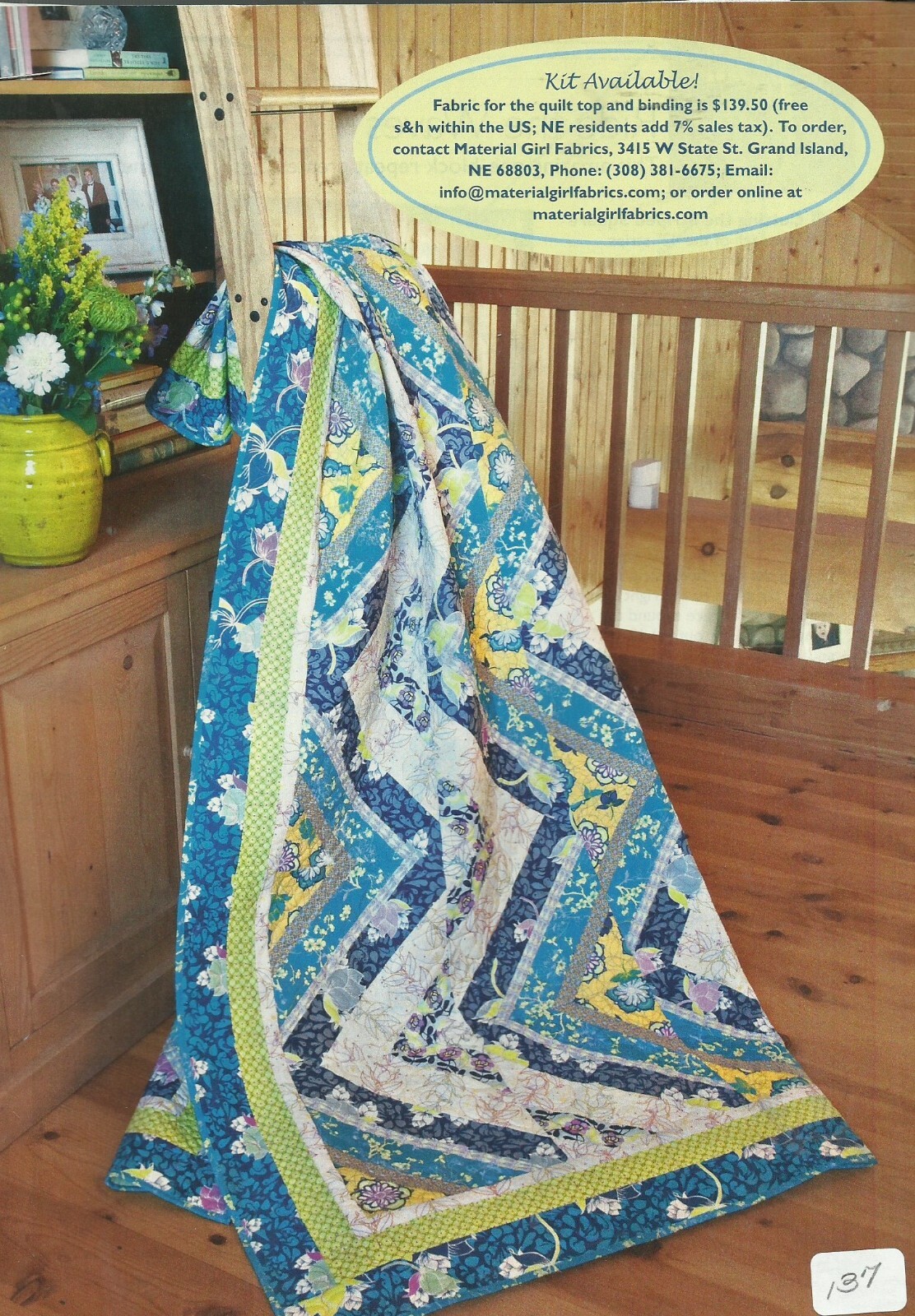 A0457  RIDE THE WAVES QUILT PATTERN/INSTRUCTIONS