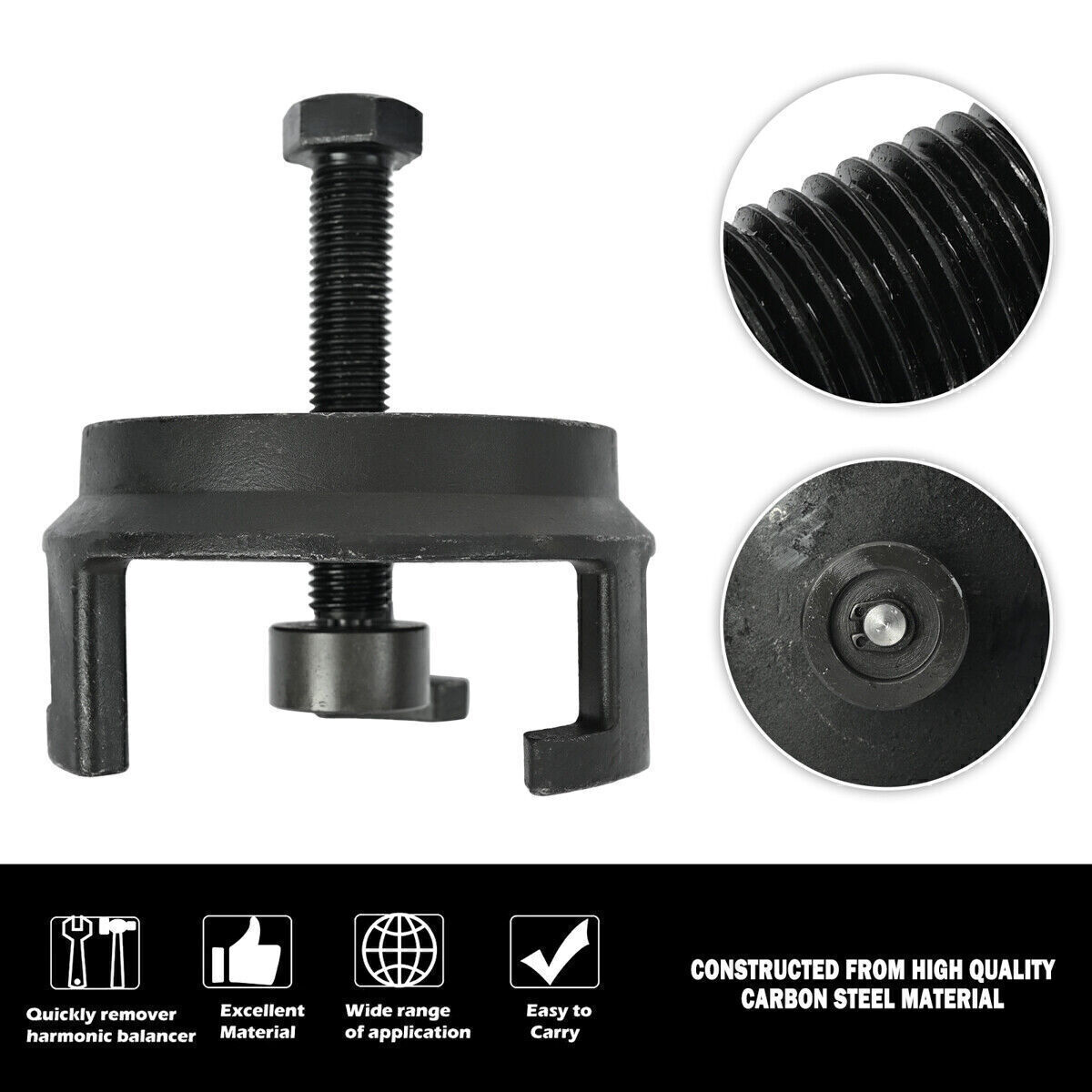 Harmonic Balancer Puller For GM LS LT Engines 25264 Black