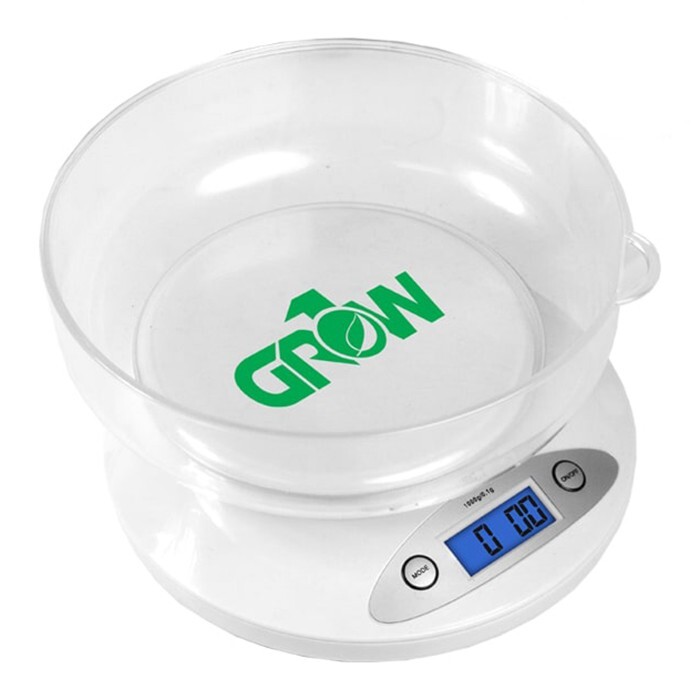 Grow1 Nutrient Digital Scale w/ bowl 2.5 lb. - 1,000 gram capacity W/ Batteries