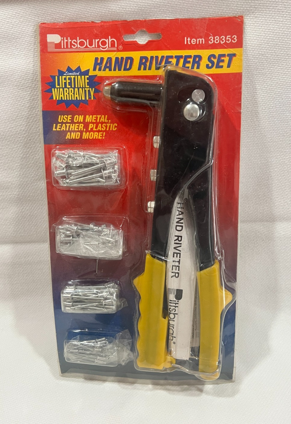 Pittsburgh Hand Riveter Set With 100 Assorted Ribs- Model 38353