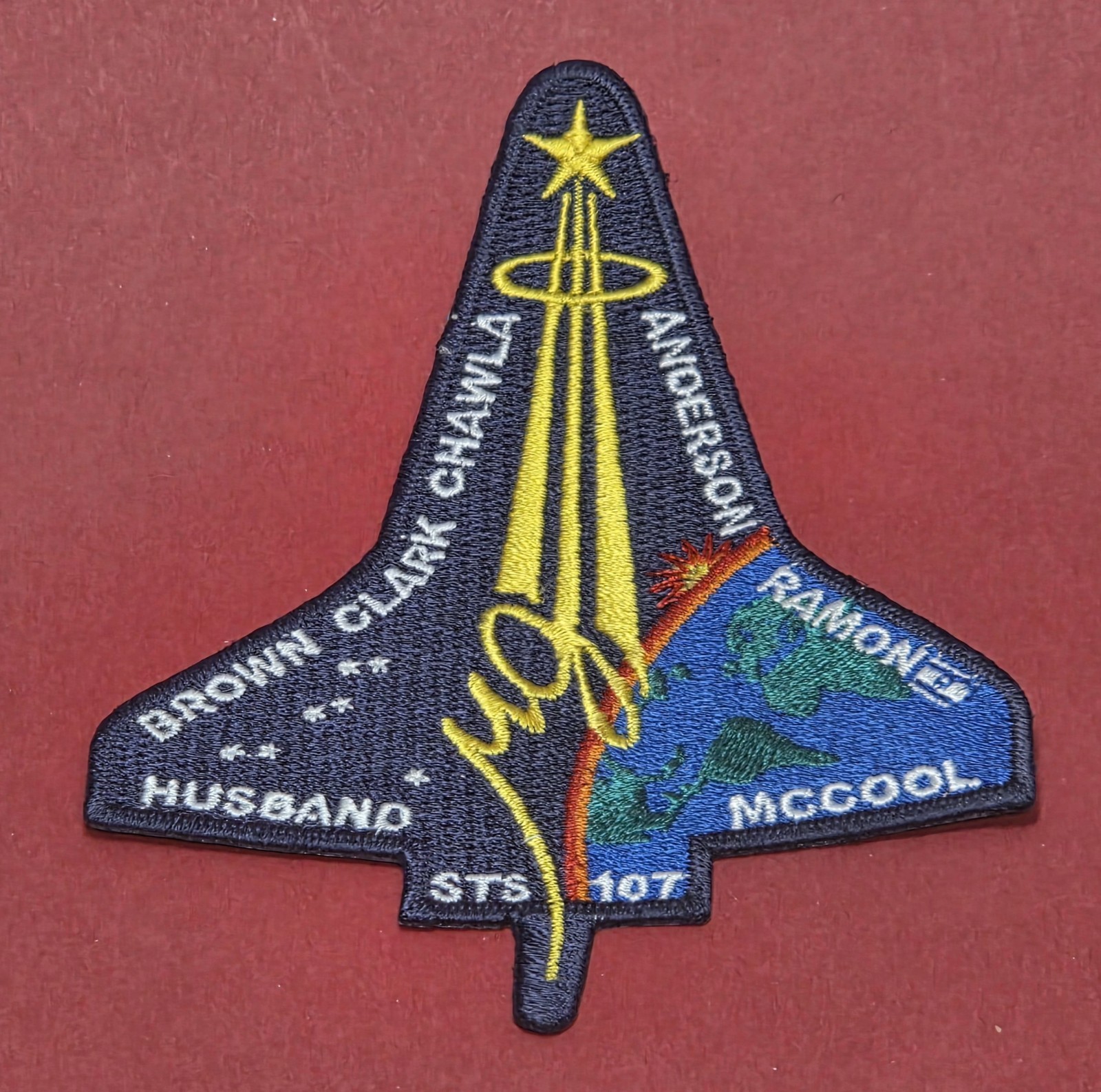 NASA STS-107 5" X 4 Patch Space Shuttle Columbia Final Flight ISA Ramon Husband