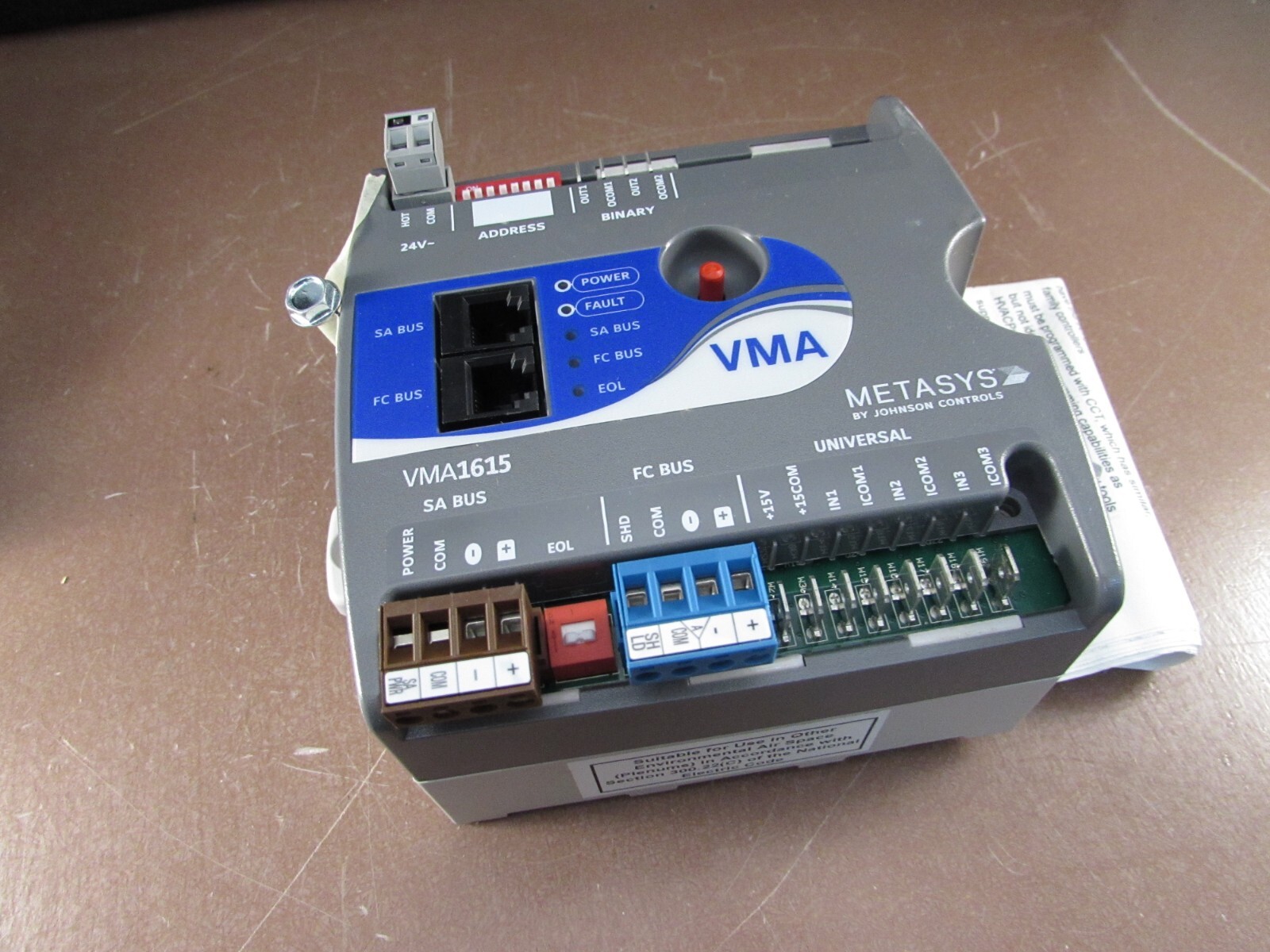 Johnson Controls MS-VMA1615-0 Variable Air Volume Controllers Rev X Ver. 6.2