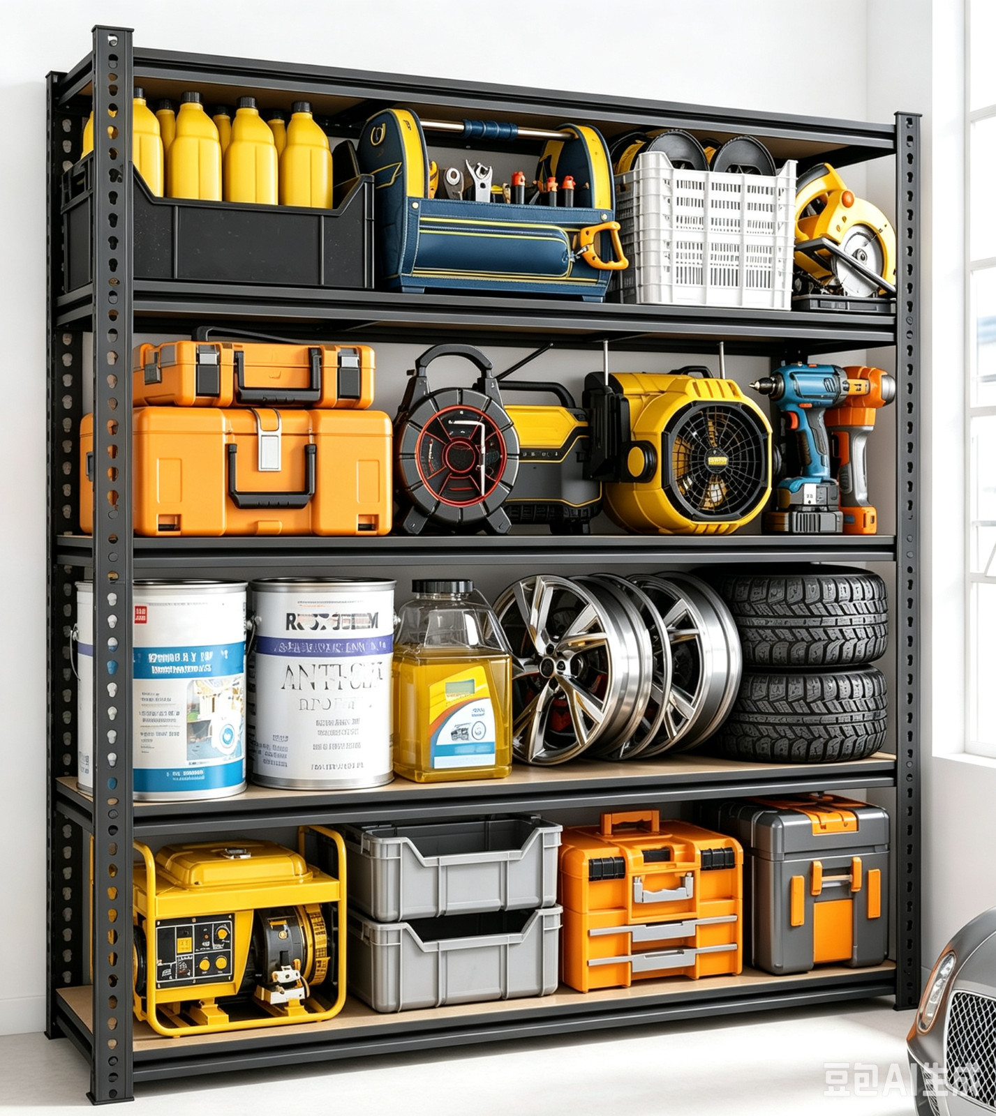 Metal Garage Storage Shelves Utility Rack Heavy Duty  Shelving Unit Adjustable