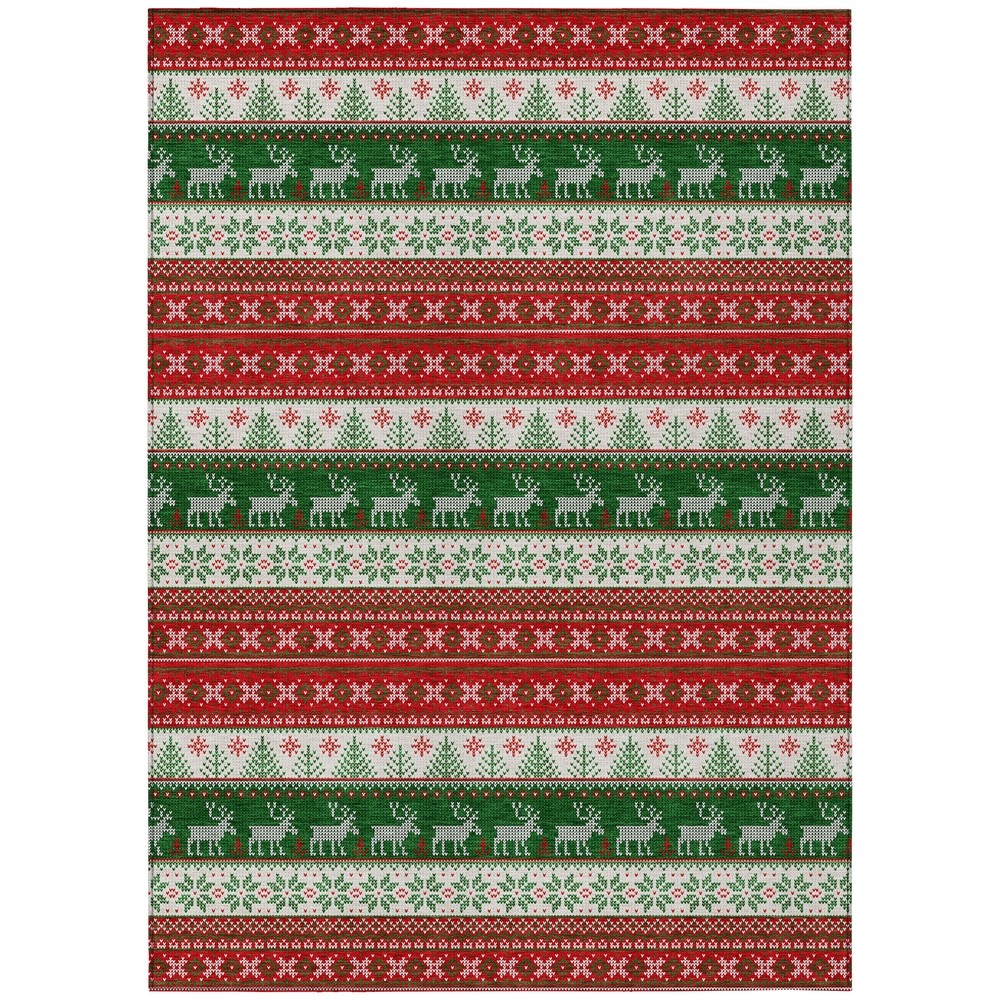 Dalyn Wonderland Area Rug Polyester WN26 Red Rectangle Carpet Indoor/Outdoor