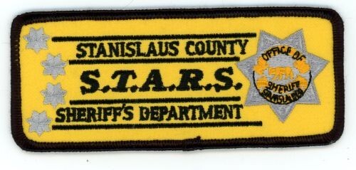 CALIFORNIA CA STANISLAUS COUNTY SHERIFF STARS NICE 4 3/4 BY 1 7/8 PATCH POLICE