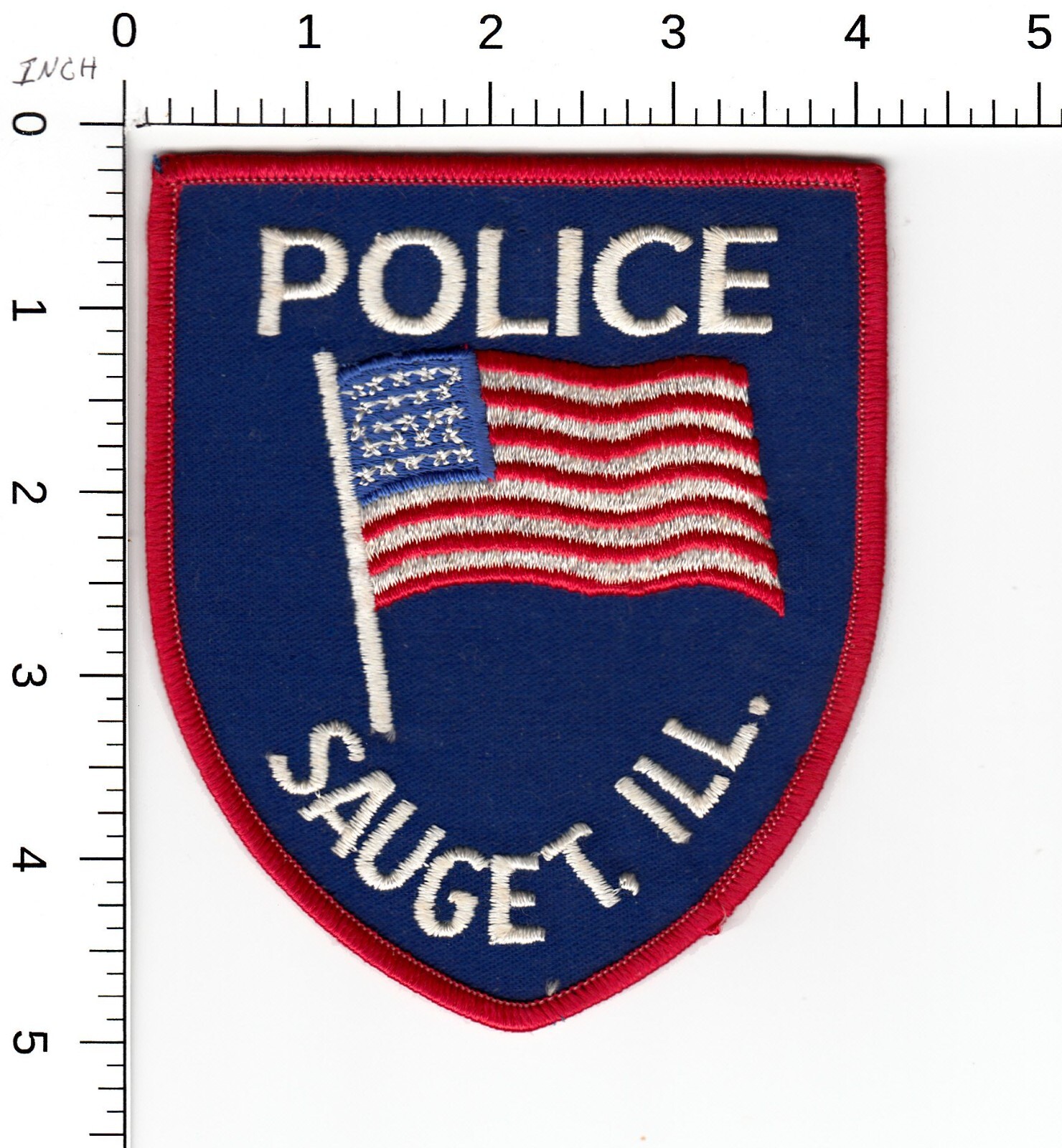 VINTAGE- SAUGET ILLINOIS POLICE SAINT CLAIR COUNTY COLLECTIBLE PATCH