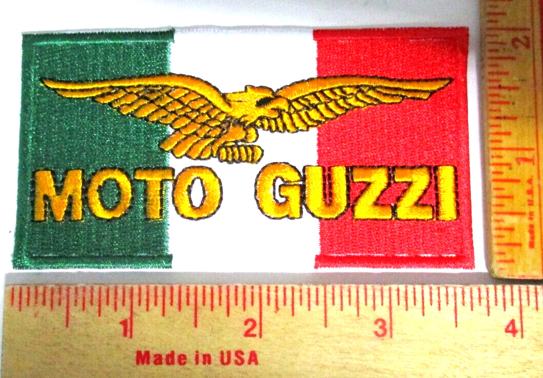 Moto Guzzi patch vintage collectible old Spanish motorcycle biker memorabilia
