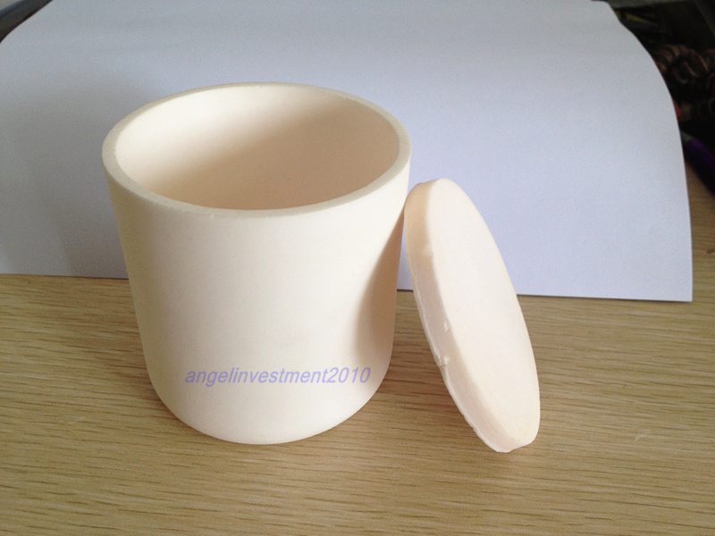 New Alumina (99.5%AL2O3 ) Ceramic Cylinder Crucible D40*H120mm+Lid