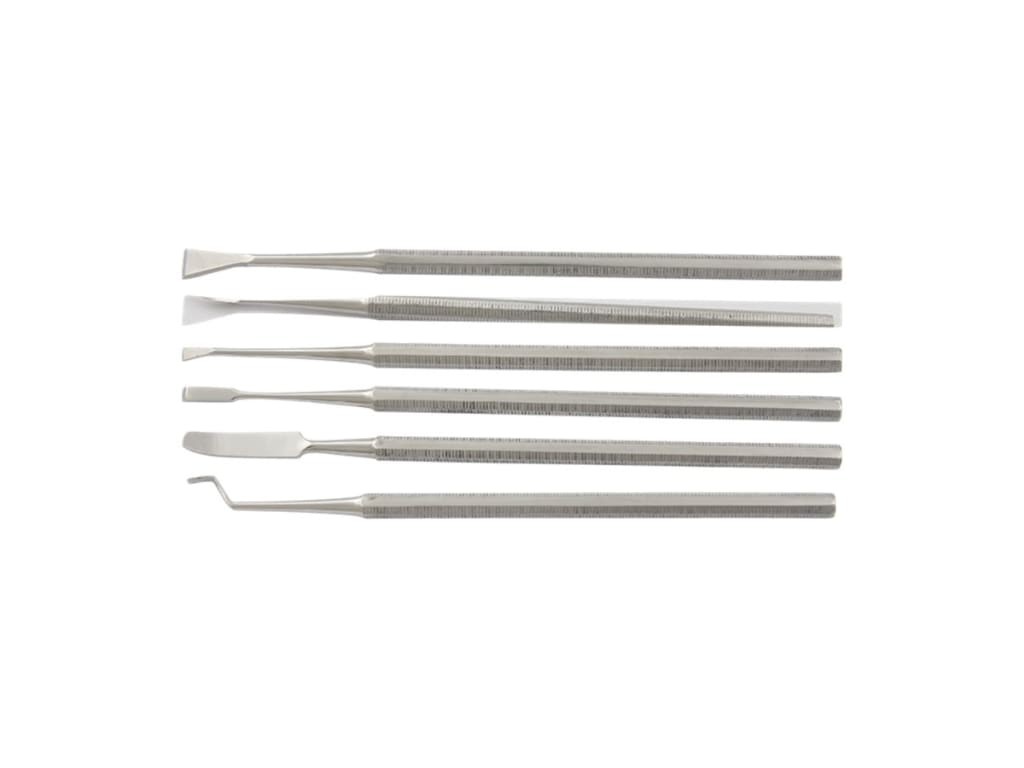 Techni-Pro CAS-072 - Carvers Set, 6' OAL, 6 Pieces, for Wax, Sharp Edge,