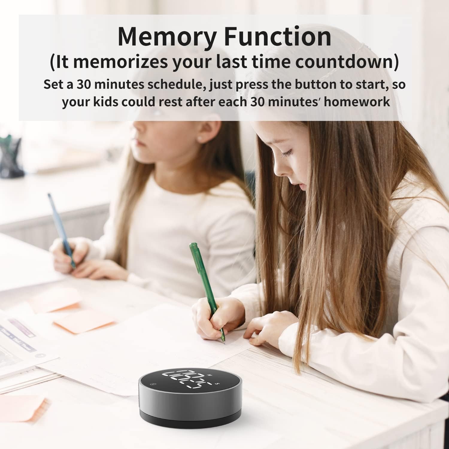 VOCOO Digital Kitchen Timer - Magnetic Countdown Countup Timer with Large LED Di