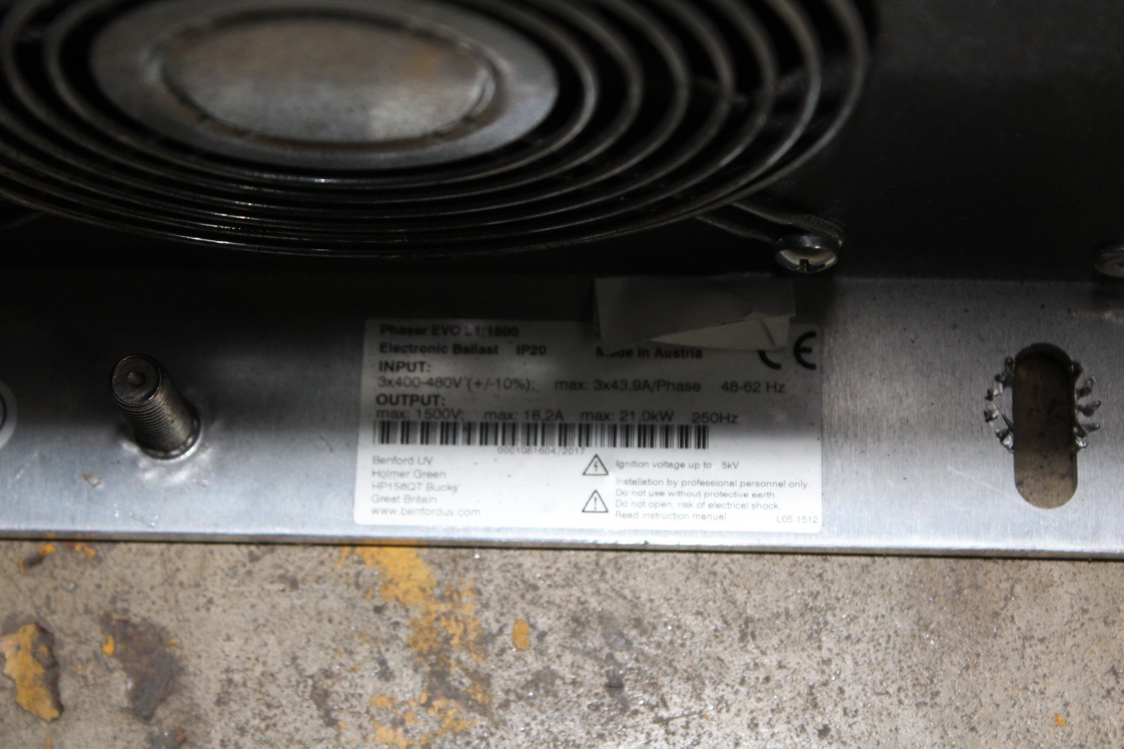 Benford Dual UV Curing System Phaser EVO Electronic Ballast Only IP20