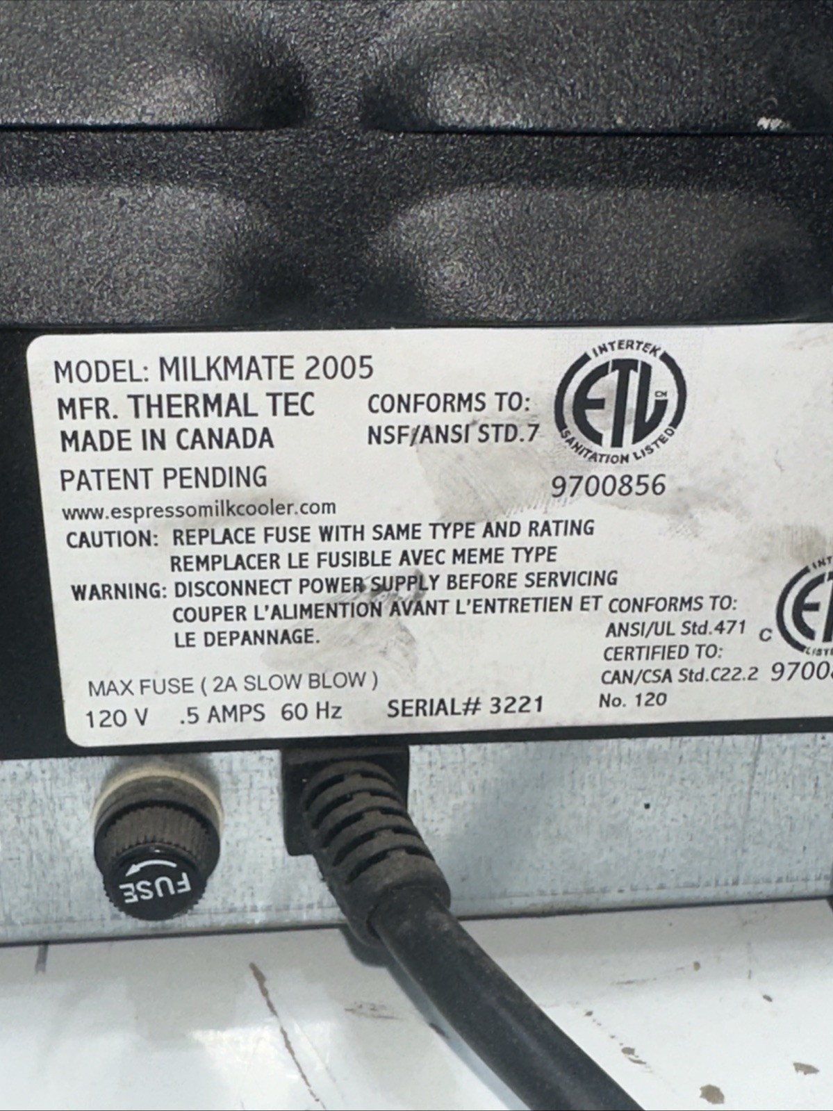 Thermal Tec Milkmate 2005