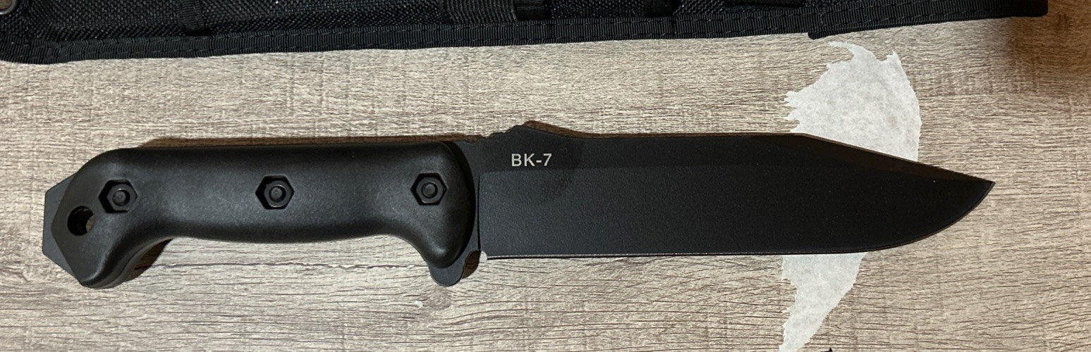 Ka-Bar BK7 Becker Combat Utility 7" Fixed Clip Point Plain Black 1095 Cro-Van