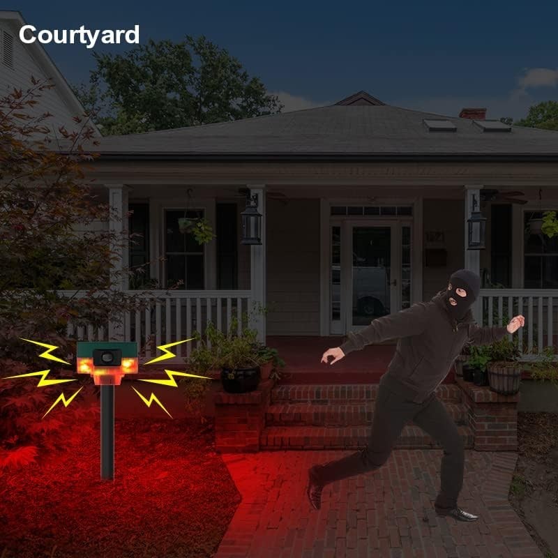 Protect Your Property with Solar 129dB Motion Sensor Alarm & Ultrasonic Sensor