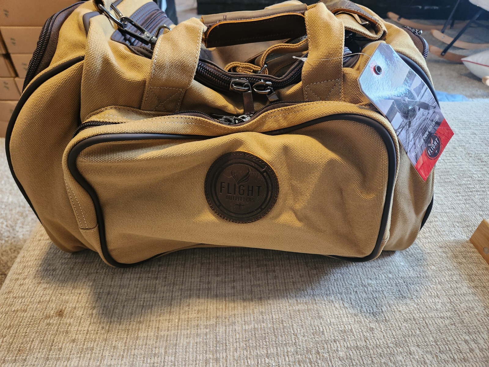 Flight Outfitters Bush Pilot 3.5lbs Canvas w/ Leather Accents Bag Bushpilotbag