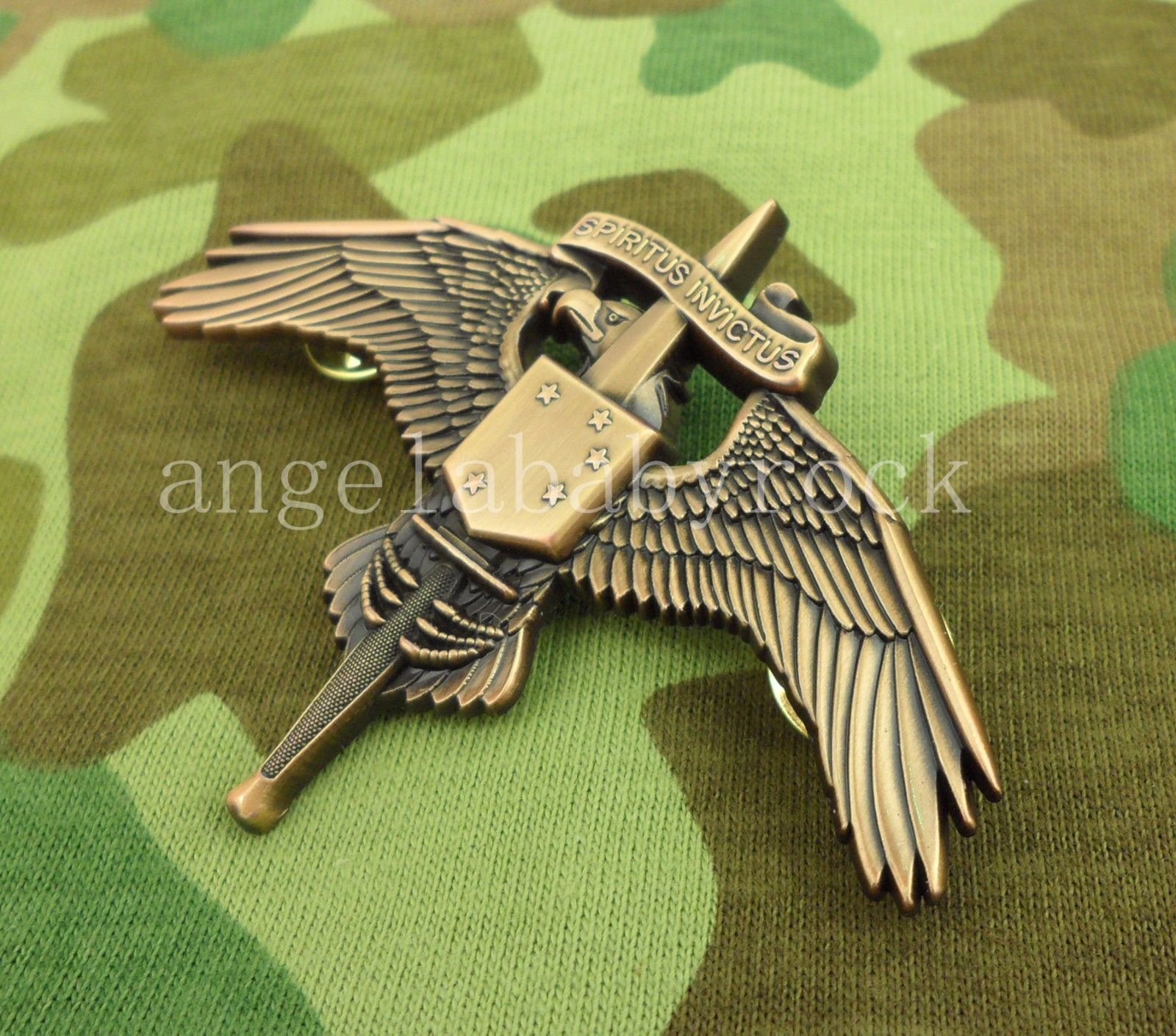 US Usmc Marsoc Wings Badge Pin Marine Raider Insignia Spiritus Invictus GU