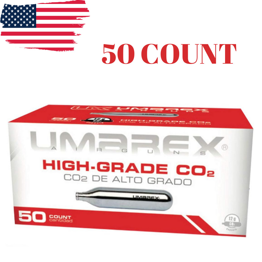 Umarex High-Grade CO2 Cartridges for Pellet Guns, BB Guns and Airsoft Guns 50-PC