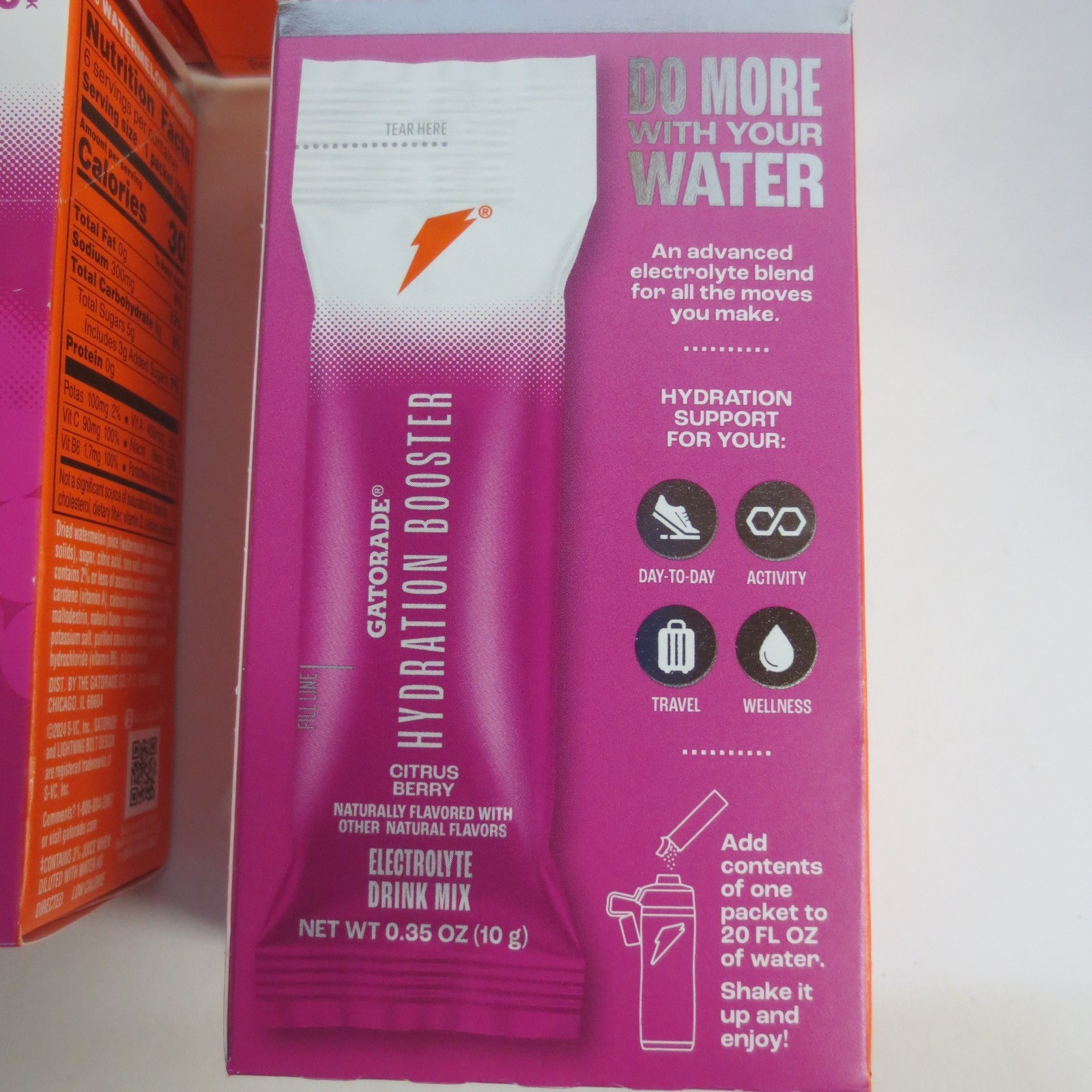 Gatorade, Hydration Citrus Berry, 4 BOXES 6 COUNT EACH