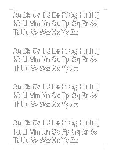 Kindergarten English Upper/Lower Case Letters Outline Learning Pack (200 Sets)