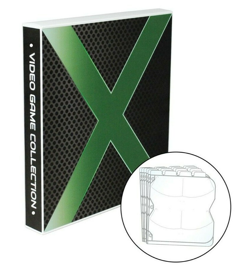 Xbox Themed Video Game Storage Case, High-Capacity Holds 80 Video Game Discs