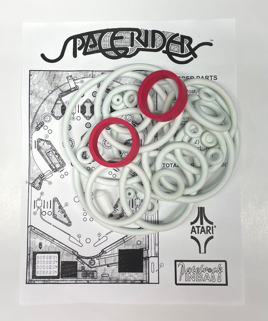 1978 Atari Space Riders Pinball Machine Rubber Ring Kit