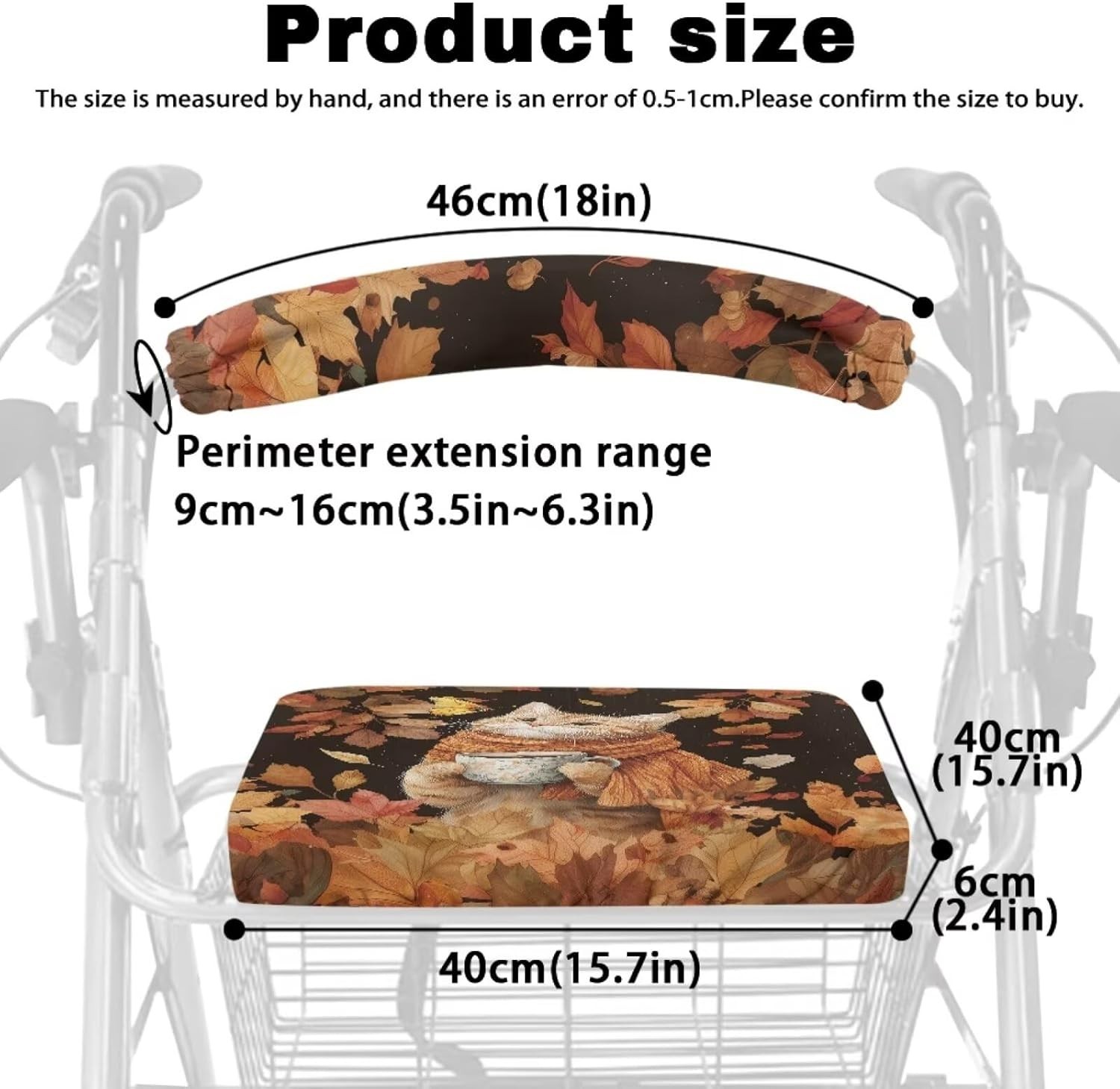 Fall Cat Walker Seat Covers Driver Rollator Accessories Protection Removable ...