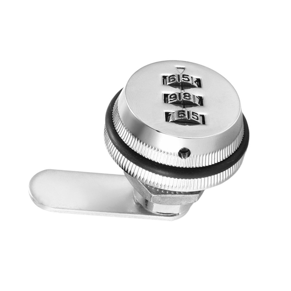 Silver Mailbox Cam Lock with 3-Dial Code Keyless Durable for Home Use