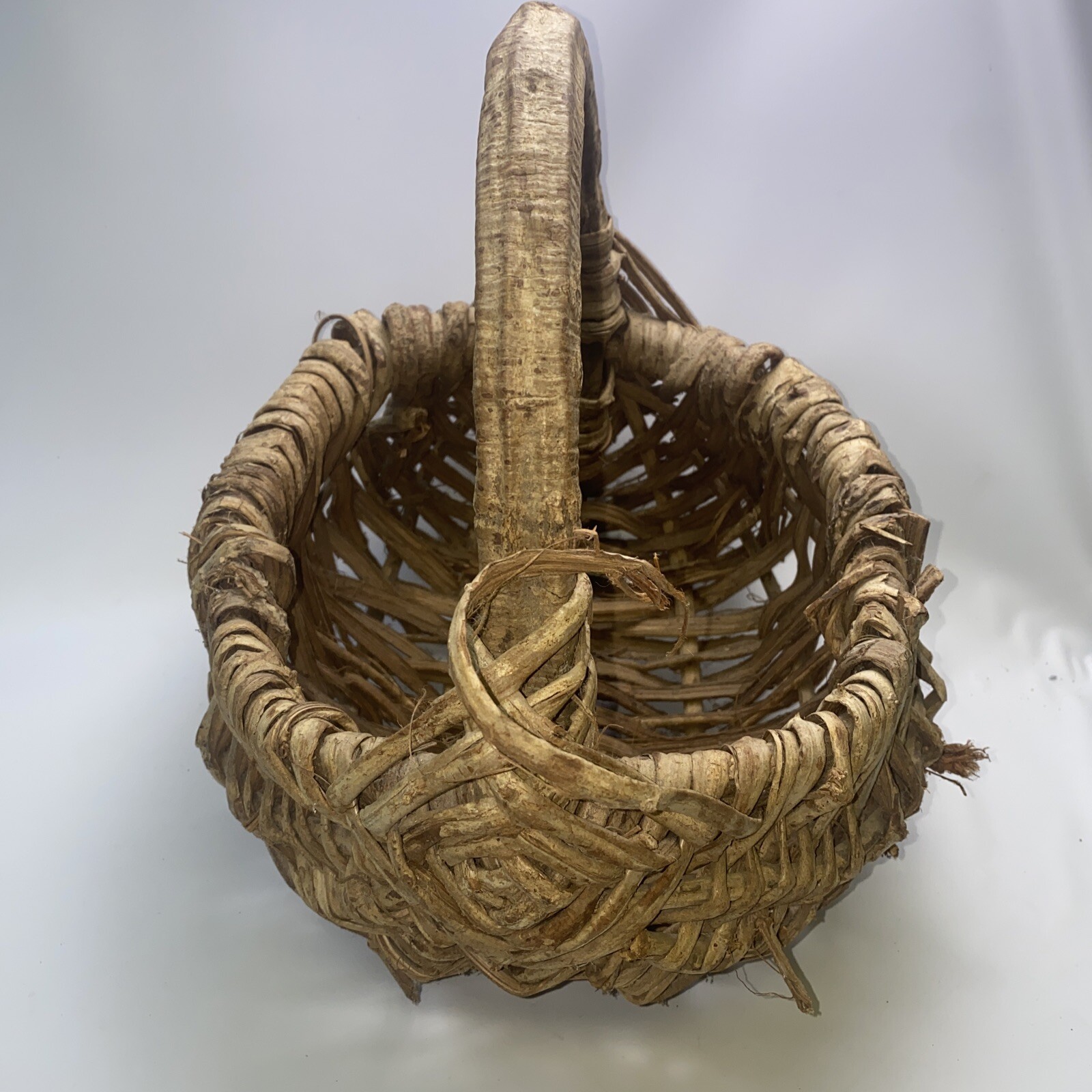 Vintage Rustic Wooden Farmhouse Handmade Basket