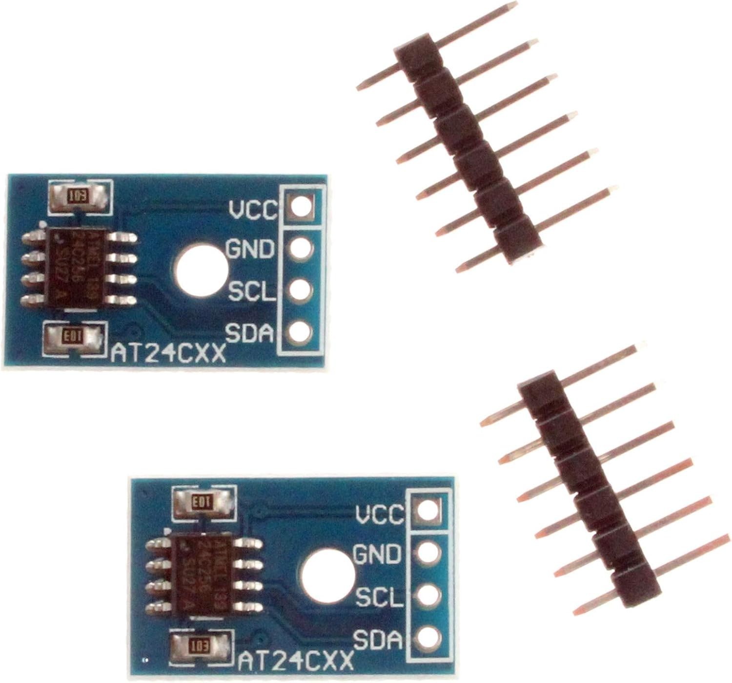 2x AT24C256 EEPROM Memory Modules - Compact Design for Enhanced Projects