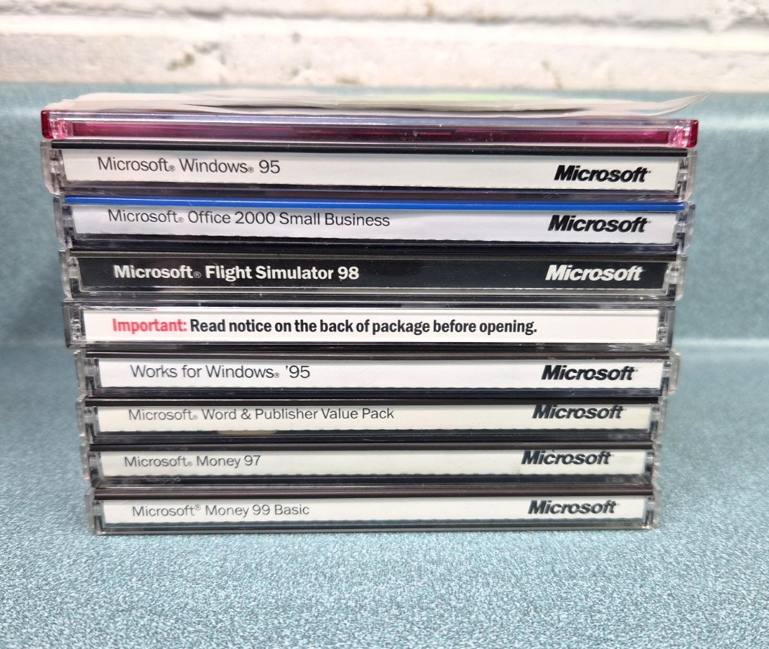 Sealed Windows 95 OEM CD Office 2000 Works Exploring Windows 95 Money Lot