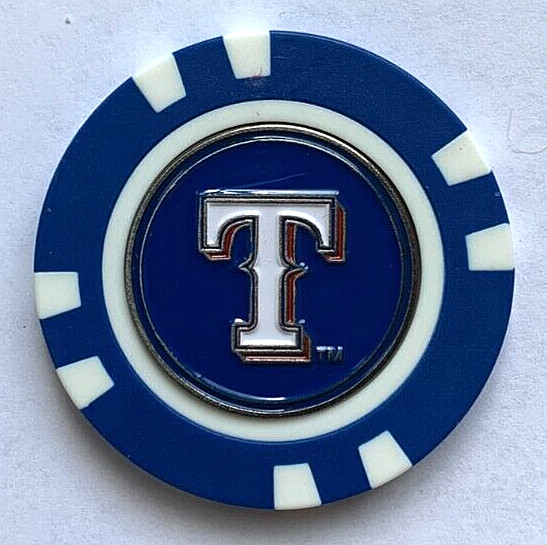 Texas Rangers Magnetic Golf Poker Chip Removable Two Sided Ball Marker New