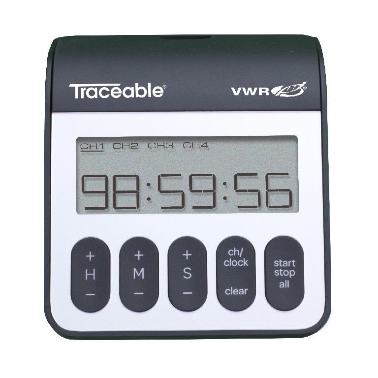VWR 76595-170 Traceable 5667 Four-Channel Alarm Timer Clock