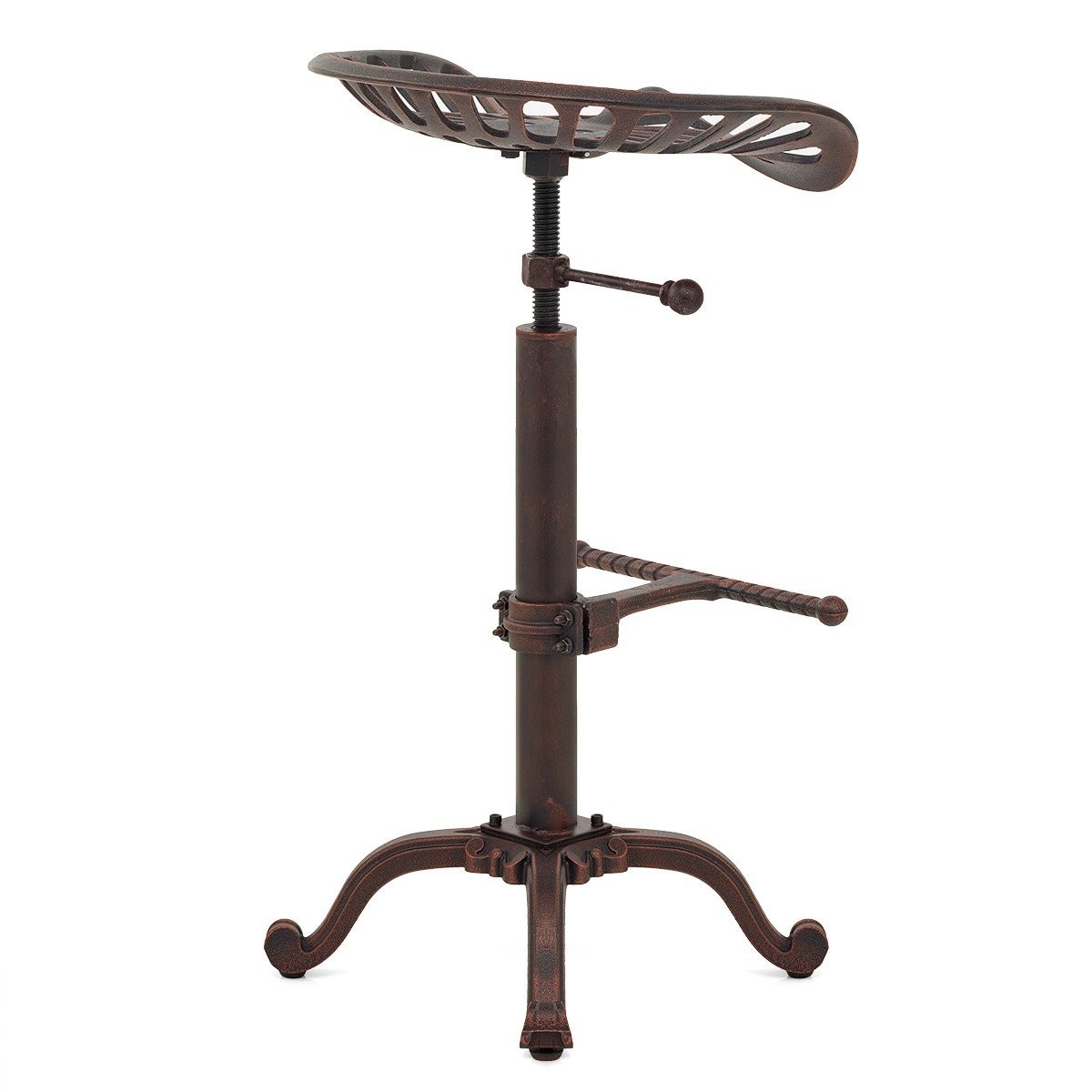 Rustic Industrial Farmhouse Tractor Seat Adjustable Bar Stool Industrial bar ...