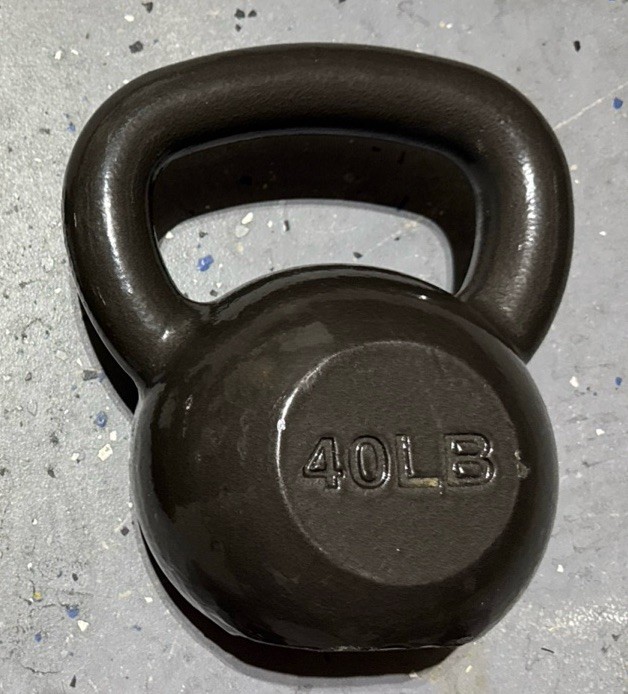 40 Lb Kettlebell Weight Workout Exercise Gym Fitness