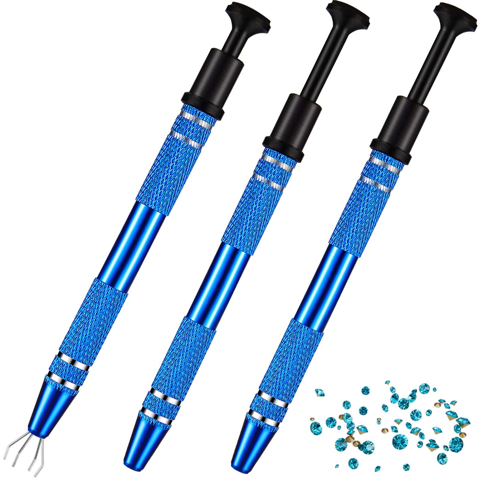 Piercing Ball Grabber 3 Pcs Jewelry with 4 ProngsPrecision Pick Blue