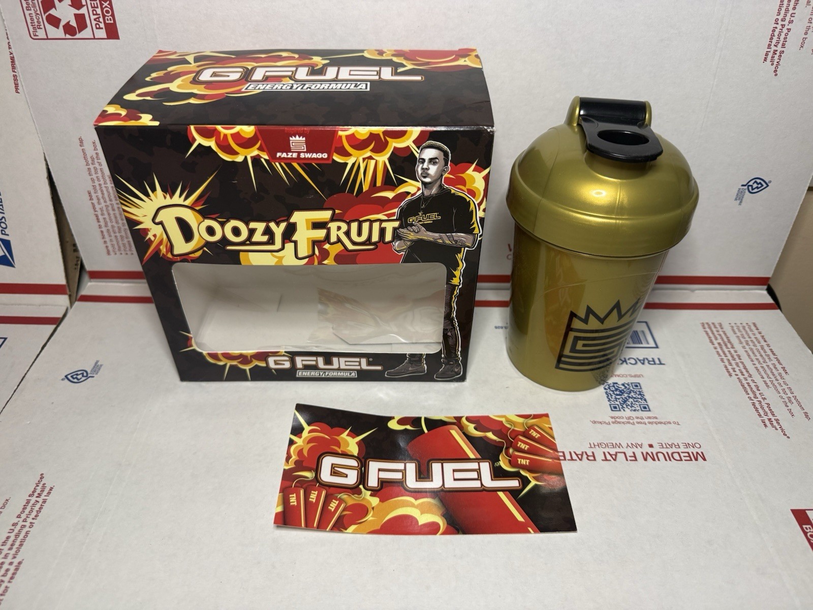 Faze Swag Doozy Fruit G fuel Collector's DISCONTINUED! Box Shaker Stick Only NEW