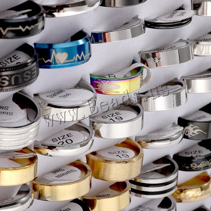 100 X Bulk Lot Stainless Steel Rings For Men And Women Fashion Ring Wholesale US