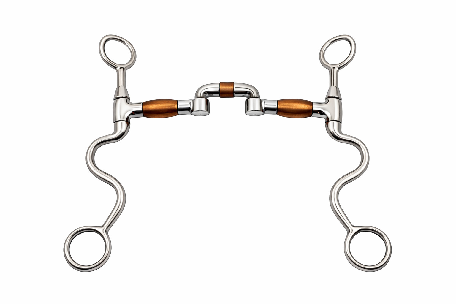Horse SS 5" Swivel Low-Port Mouth Articulating Correction Bit Copper 35GA14B