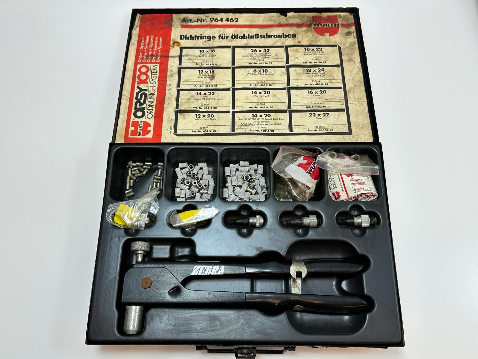 Wurth Tools 964 462 Zebra Welding Fixing Clamp Pliers Set w/ Case