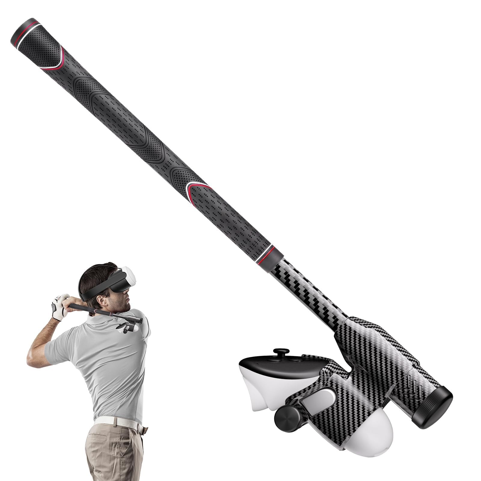 Lersyco Quest 3/3S VR Golf Club: Carbon Fiber, Weighted, Non-Slip Right Hand