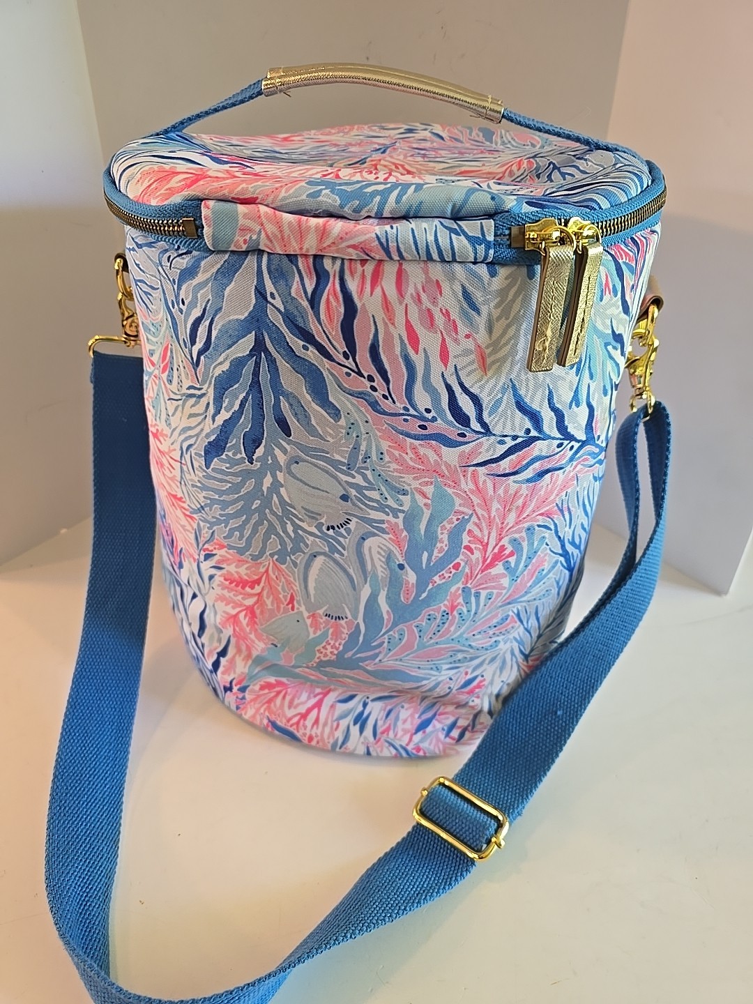 Lilly Pulitzer Insulated Soft Beach Cooler Adjustable/Removable Strap 12"H