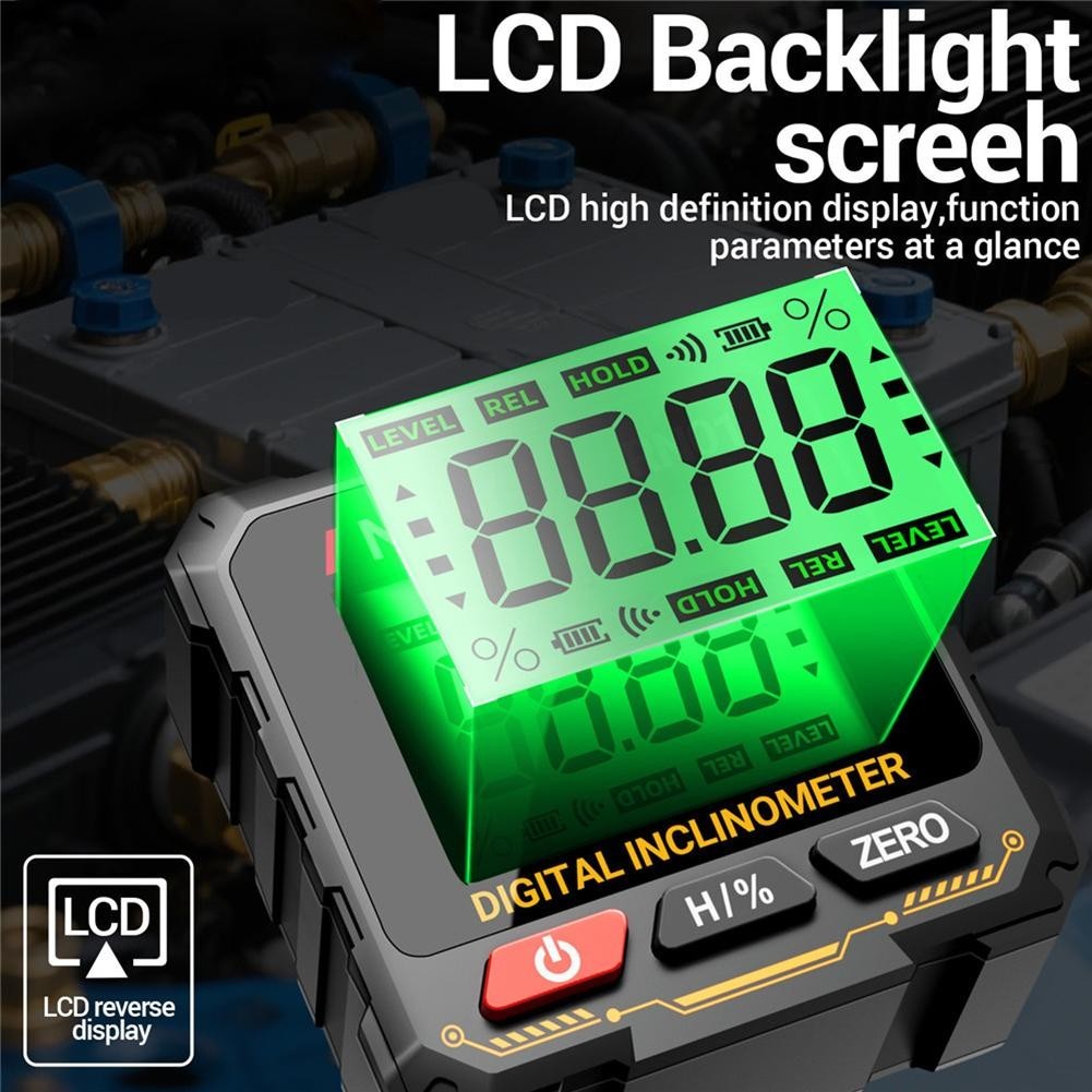 Digital Angle Meter RN01 for Measuring with LCD Backlit Screen and Data Hold